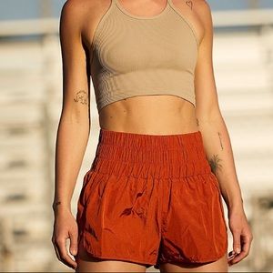 NWOT Free People Movement The Way Home Shorts in Cinnamon Sugar sz XS